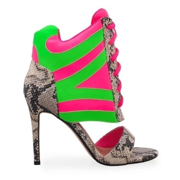 Neon colored Sandals (Wore Once) - Picture 1 of 4